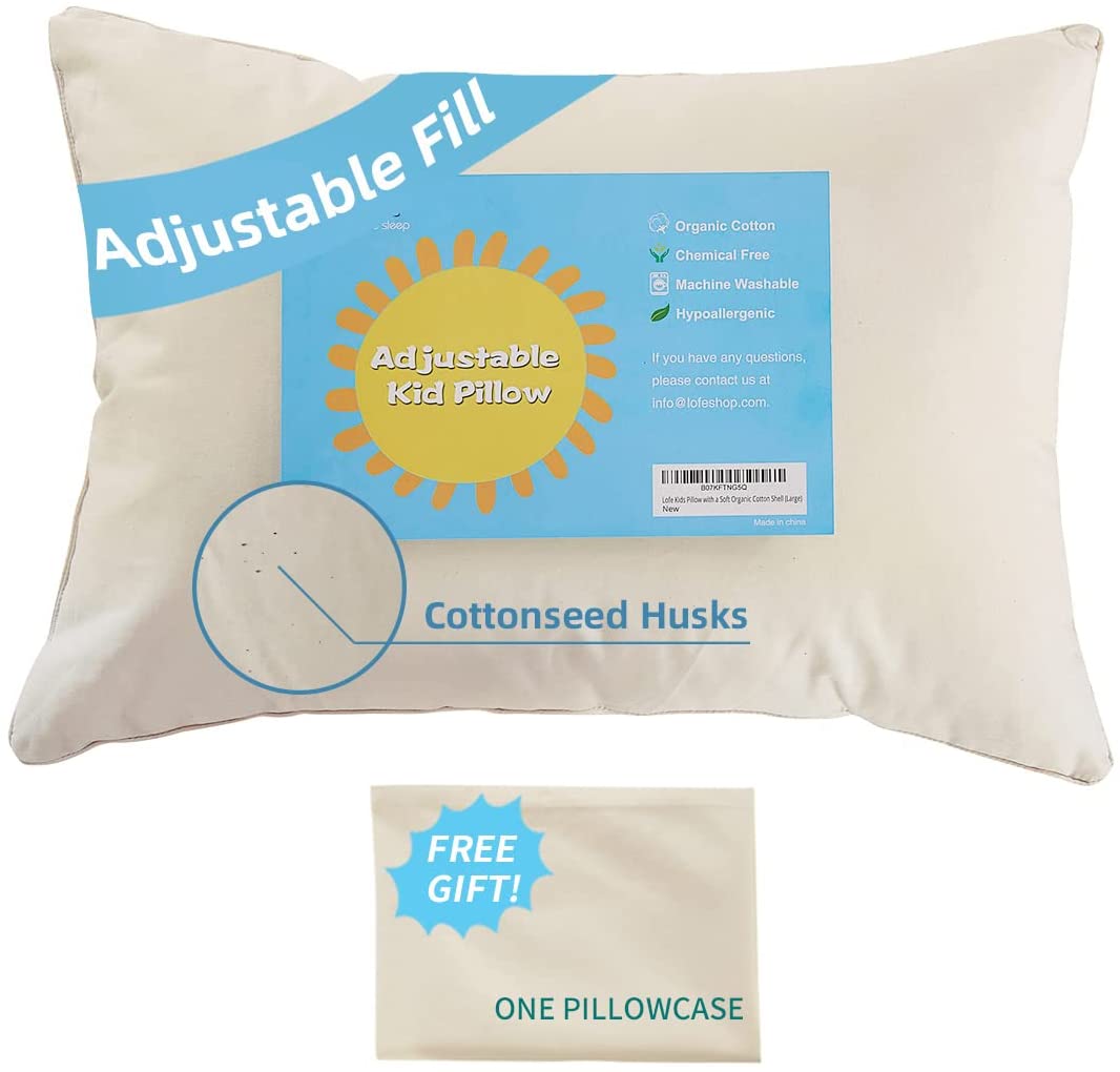 7. LOFE Organic Standard-Size Pillow with Pillowcase