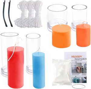 MILIVIXAY 10 inch Taper Candle Molds Durable Plastic Candle Molds