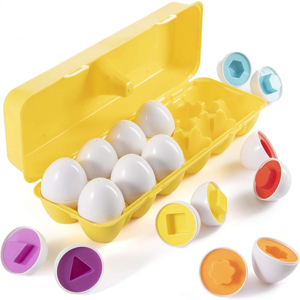 Prextex My First Find and Match Easter Matching Eggs with Yellow Eggs Holde