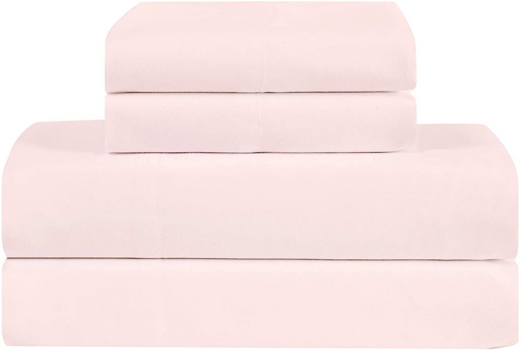 Truly Calm Home for Health Antimicrobial Queen Bedding Set in Blush color