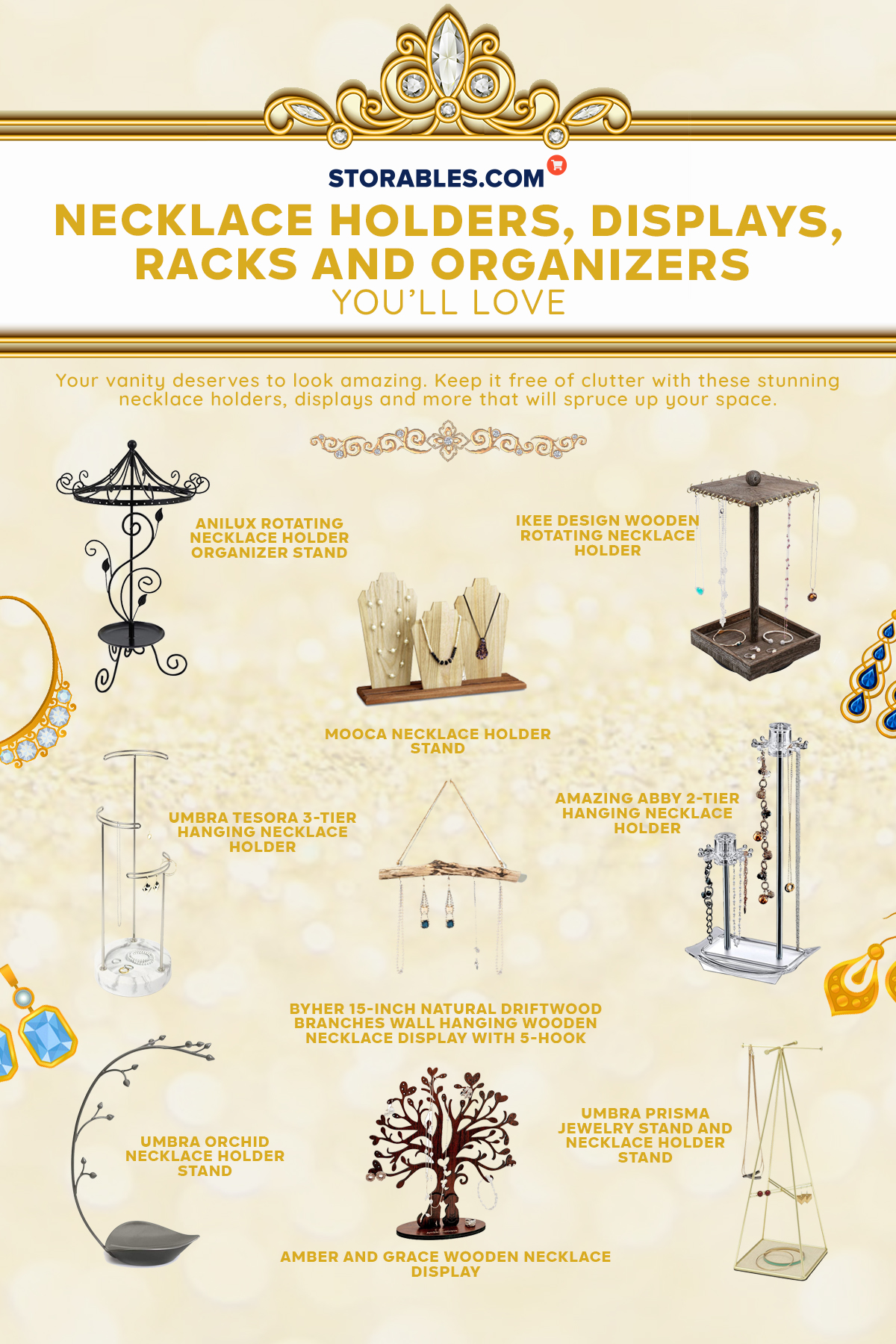30 Best Necklace Holders, Displays, & Organizers Storables