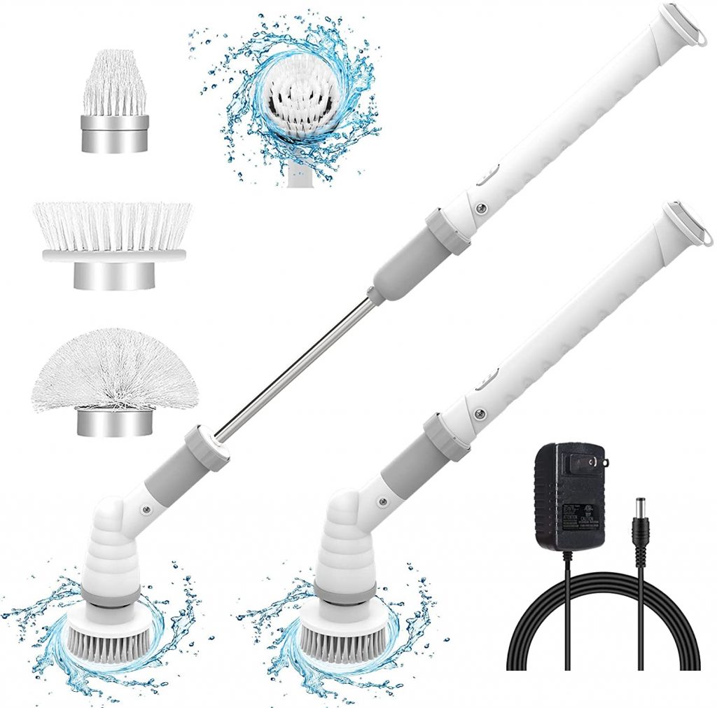 Power Scrubber with Long Handle and Cordless