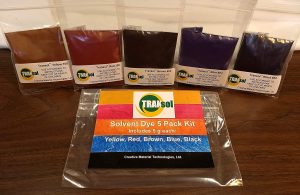 Wood Dye – Powdered Solvent 5 Color Kit