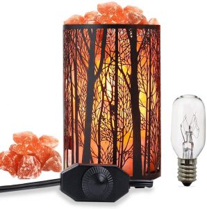 10. Shineled Forest Salt Lamp with Dimmer Switch
