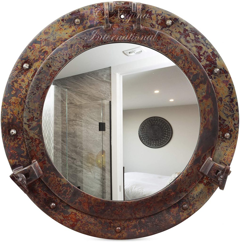 Rustic Nautical Porthole Mirror