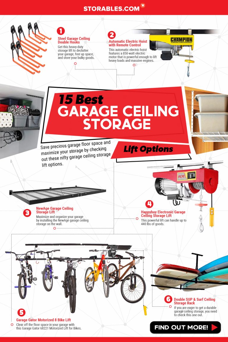 15 Best Garage Ceiling Storage Lift Options (In 2022) Storables