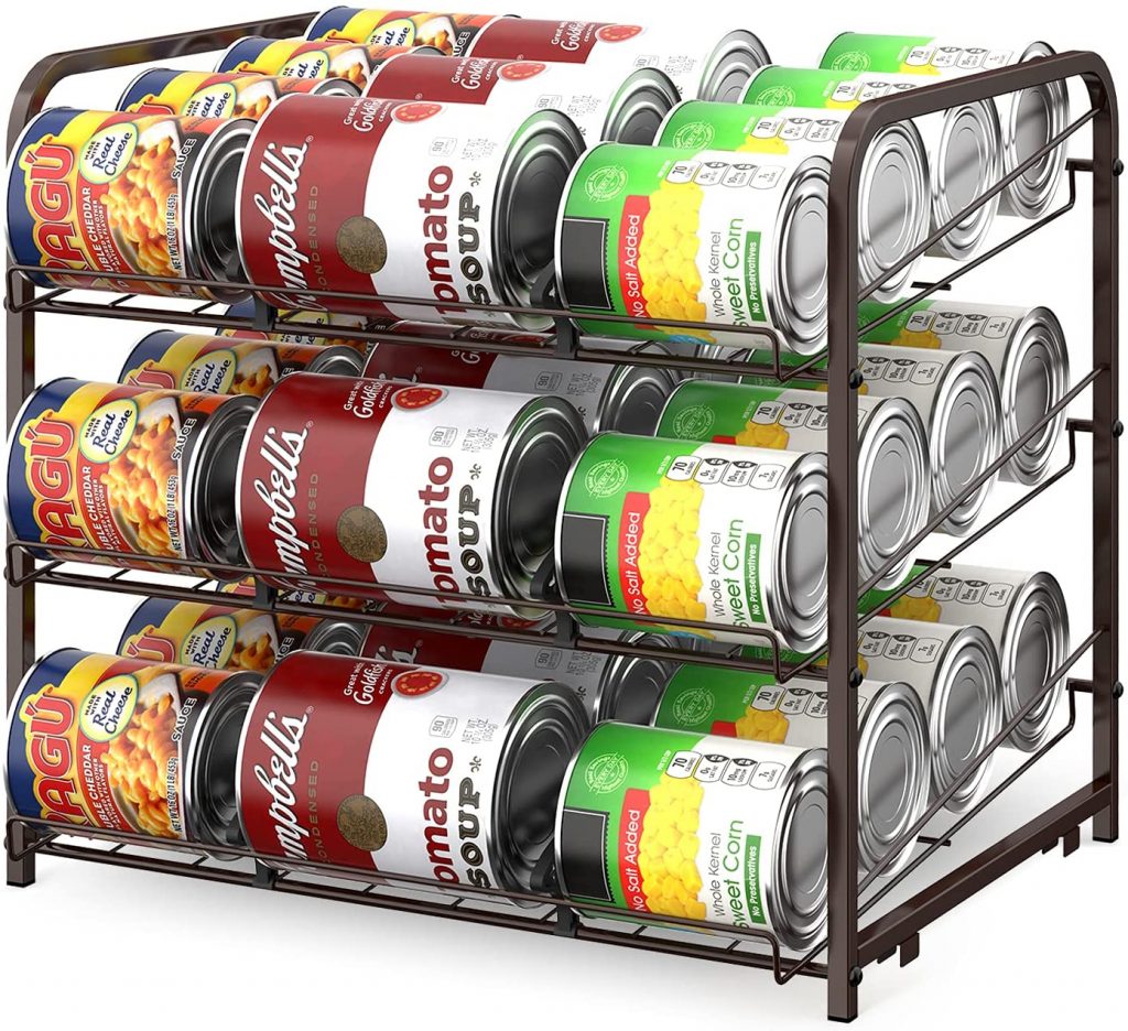 Sagler Stackable Pantry Can Organizer - 3-Tier Soda Can Organizer -  Multifunctional Chrome-Finish Can Rack Organizer for Up to 36 Cans - For  Pantry