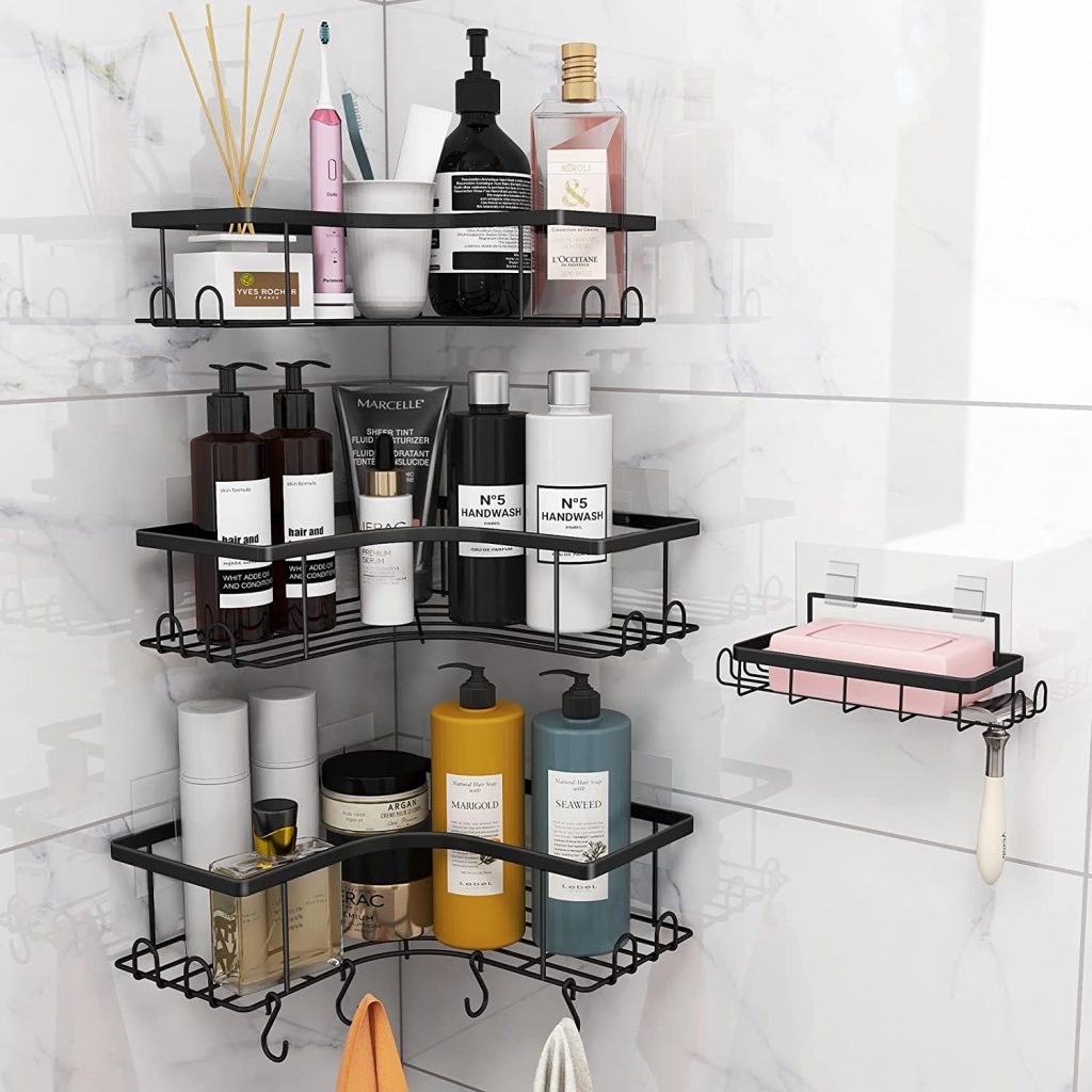 Adhesive Corner Shower Shelf for Inside Shower