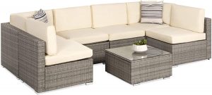 [Best Choice Products] 7-Piece Outdoor Wicker Sofa Set for What is a Pergola