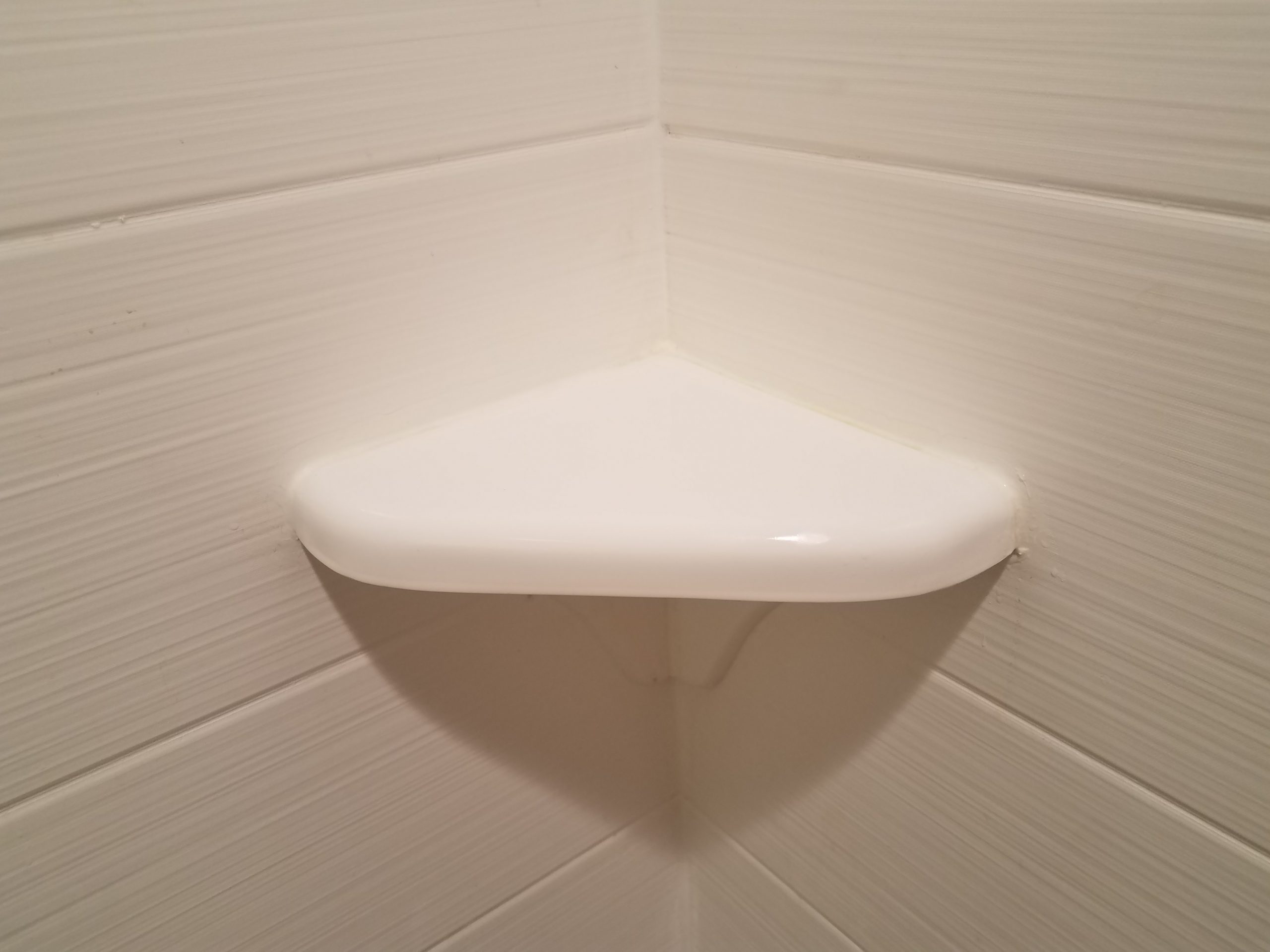 Acrylic Safety Corner Shelf 9" Bathroom Shower Shelf 22cm in 5 different colours 