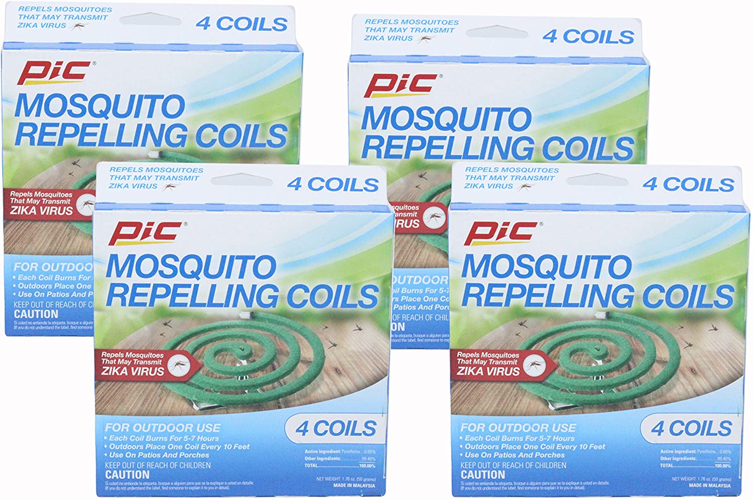 1. PIC Mosquito-Repelling Coils for Outdoor Spaces