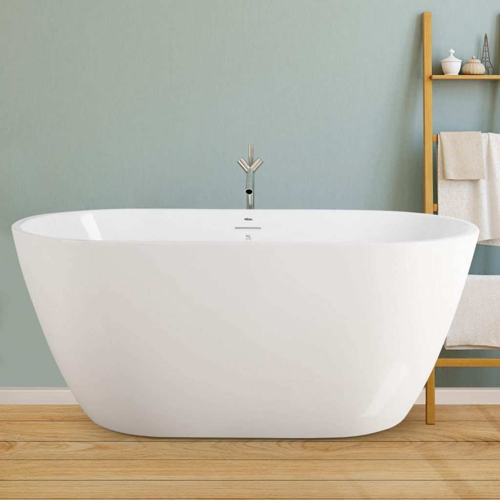 3. FerdY Bali Glossy White Freestanding Soaking Tub