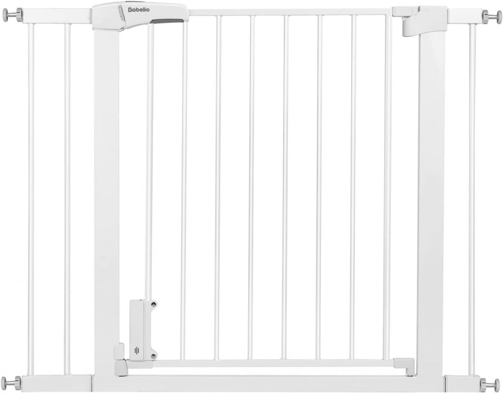 Metal Baby Gate for Stairs with Railing