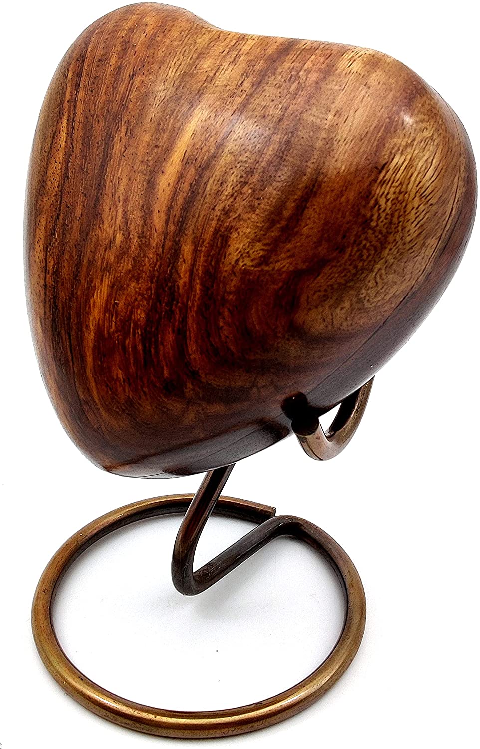 6. Wooden Heart Cremation Urn for Humans and Pets Ashes