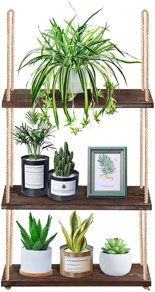 Three-Tier Hanging Plant Shelf