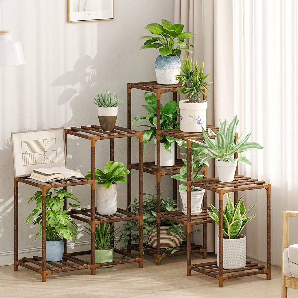 Indoor Corner Plant Shelf
