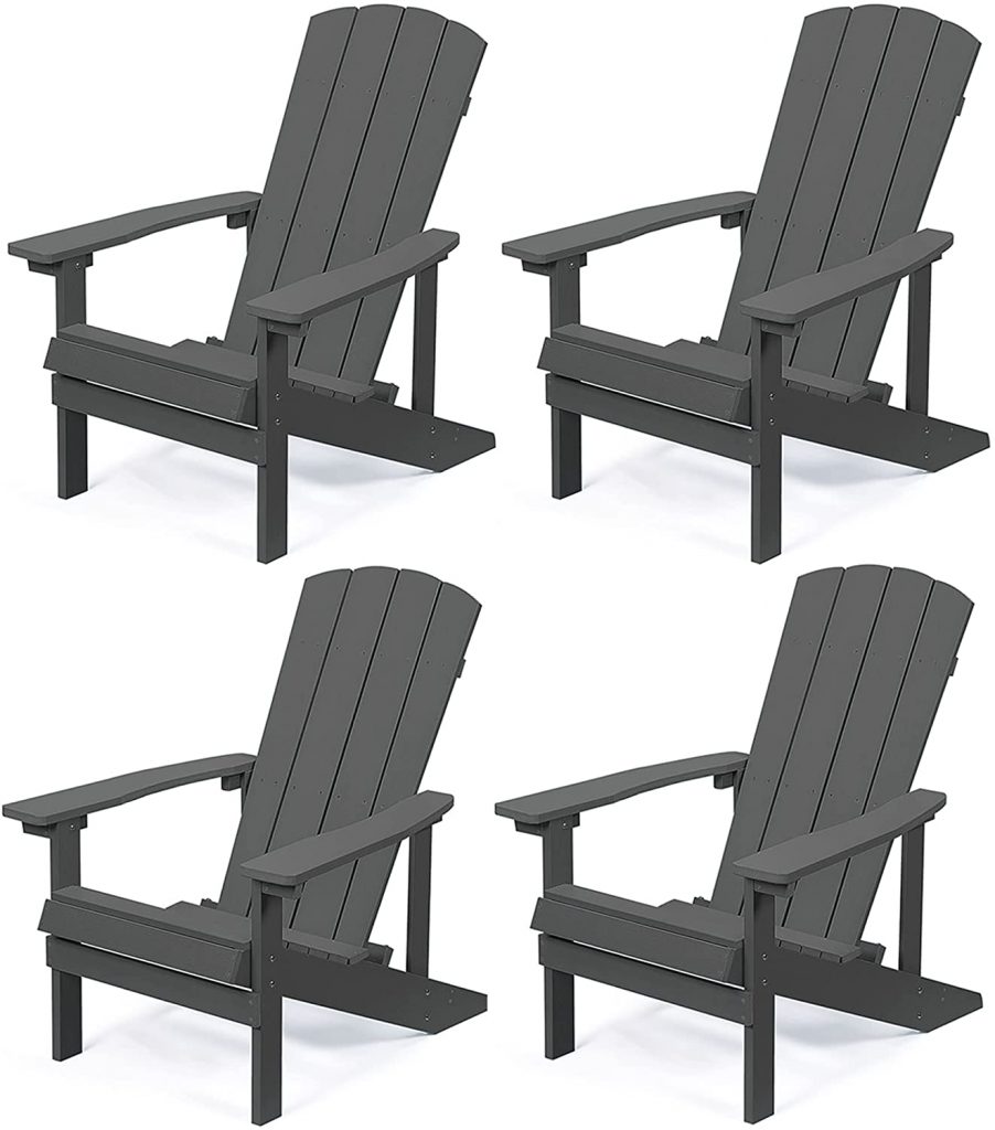 Aok Garden Adirondack Chairs Set of 4