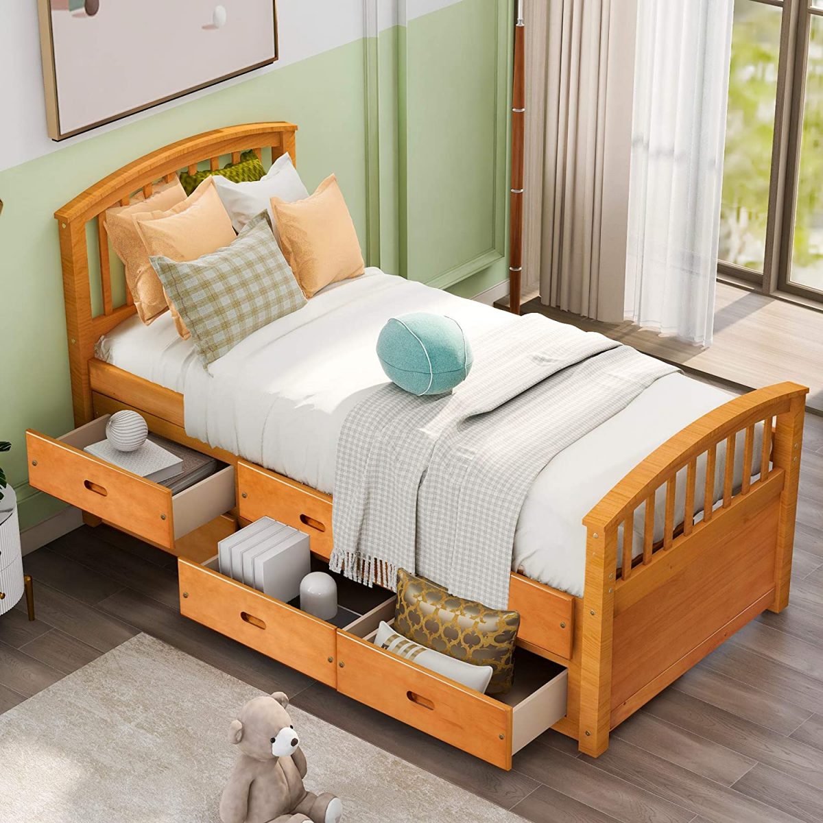 Awesome Teenage Bed Frames For Your Adolescent Kids Storables   JULYFOX Twin Bed Frame 1200x1200 