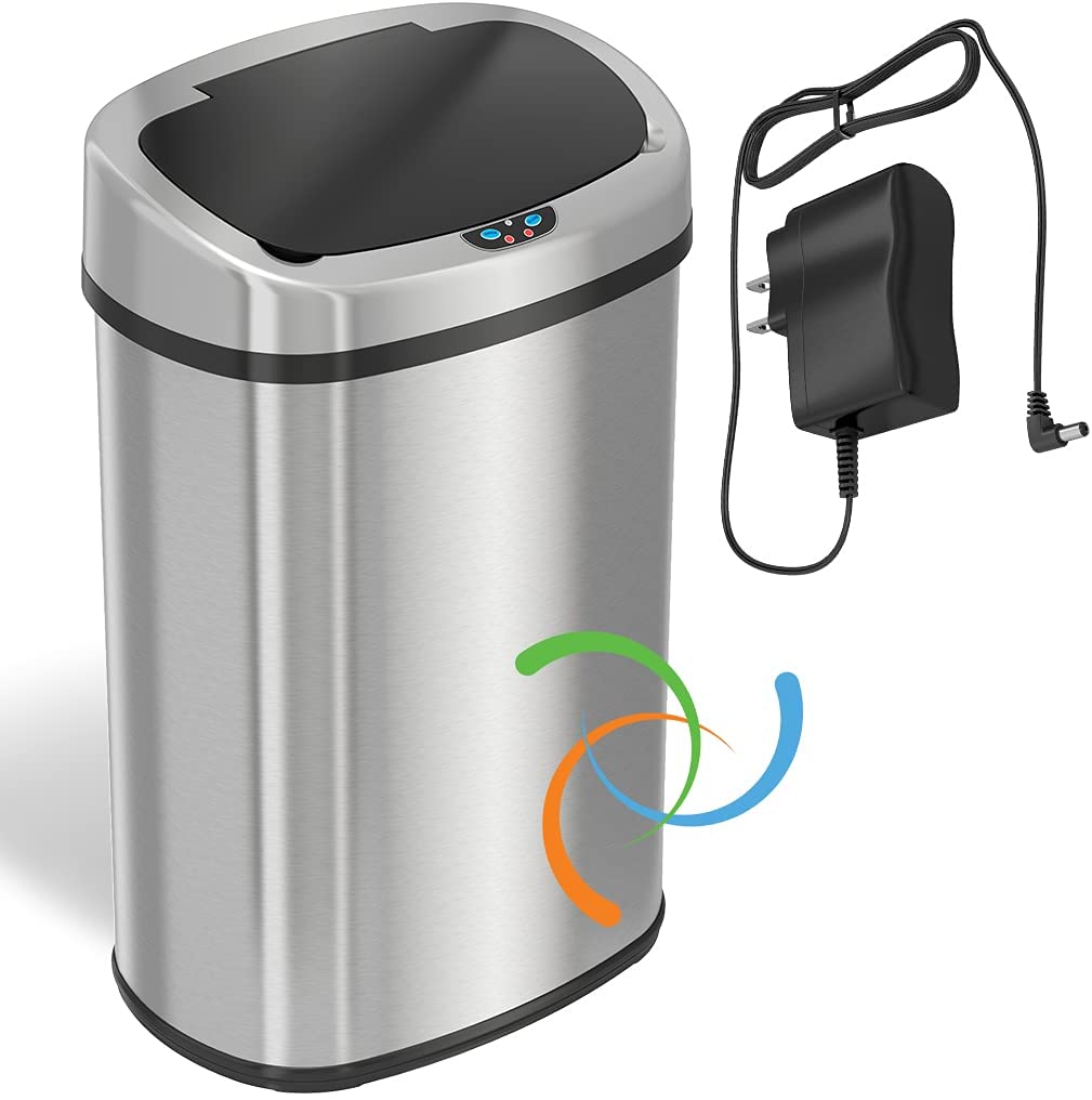 SensorCan 13-Gallon Battery-Free Automatic Trash Can