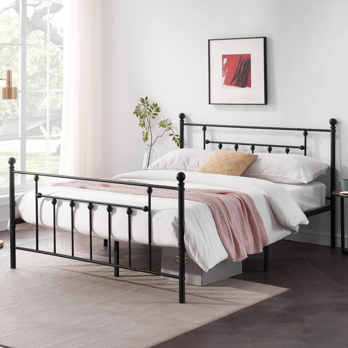 Awesome Teenage Bed Frames For Your Adolescent Kids Storables   VECELO Queen Metal Bed Frame 1200x1200 