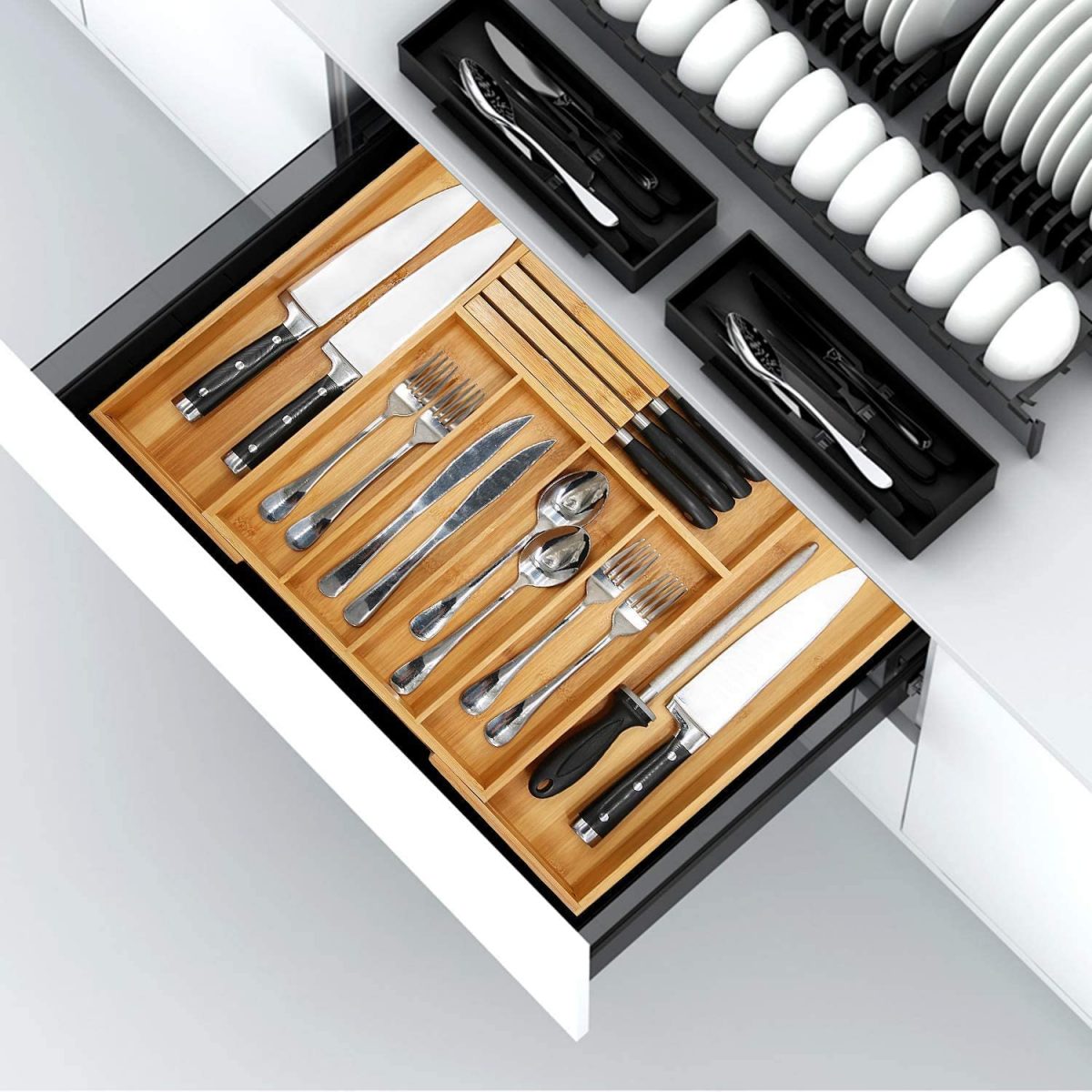 1. VaeFae Expandable Cutlery Drawer Organizer 1200x1200 
