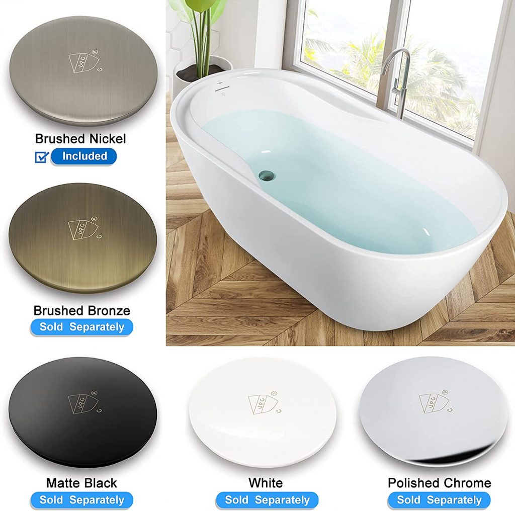 8. FerdY Lana'i Gracefully Shaped Acrylic Freestanding Soaking tub