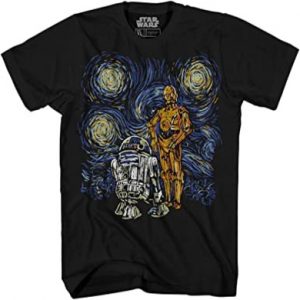 Star Wars C-3PO R2-D2 Starry Night Graphic T-Shirt