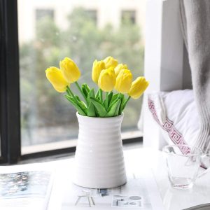 Tulips Real Touch Yellow Artificial