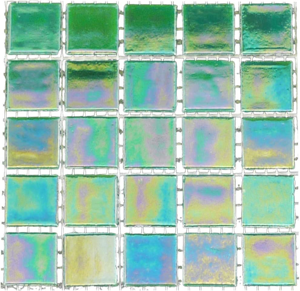 URBN Emerald Green Iridescent Mosaic Tile