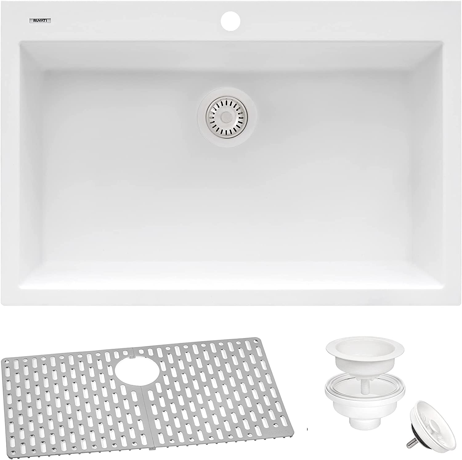 Best Granite Composite Sink For Your Kitchen Storables   4. Ruvati Arctic White Sink 