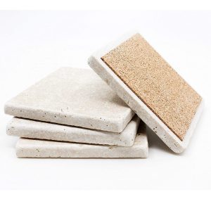 Plain Travertine Stone Coasters for What Is Travertine
