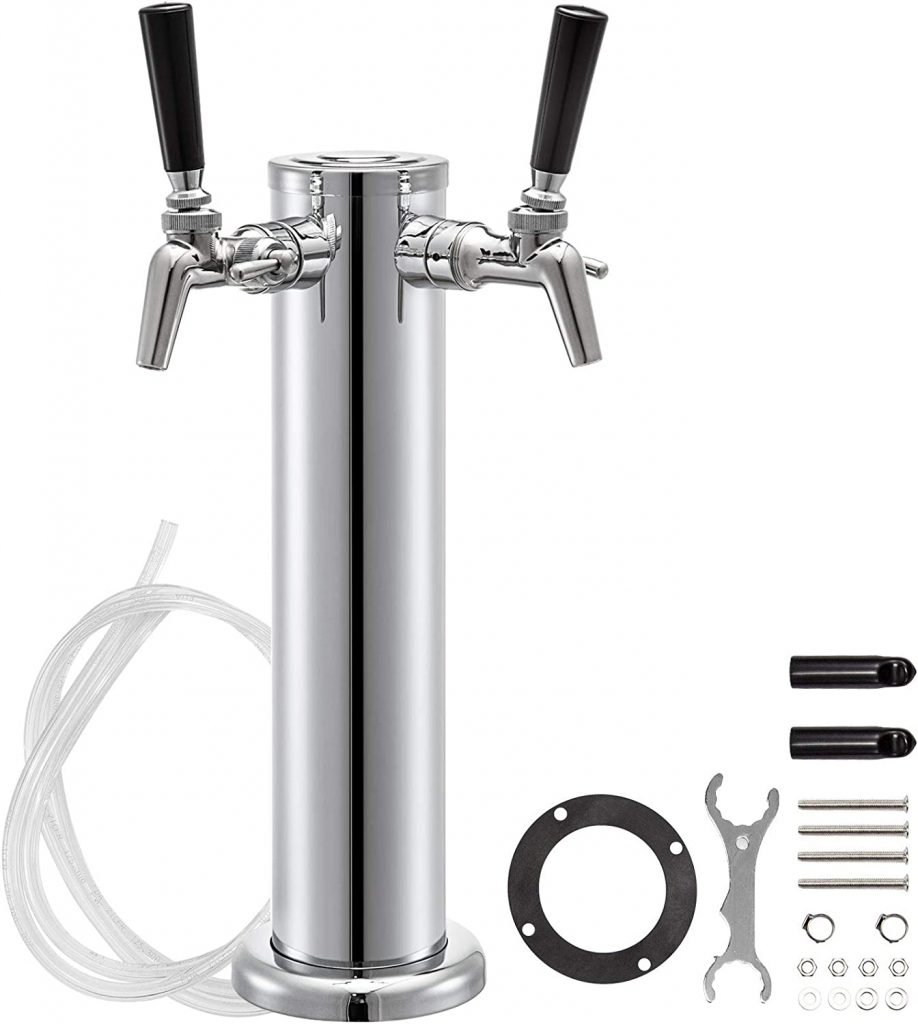 VEVOR Beer Tower, Double Adjustable Brass Faucet