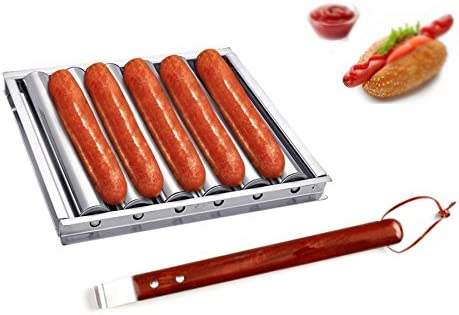 i Kito Charcoal Stainless Steel Hot Dog Sausage Roller