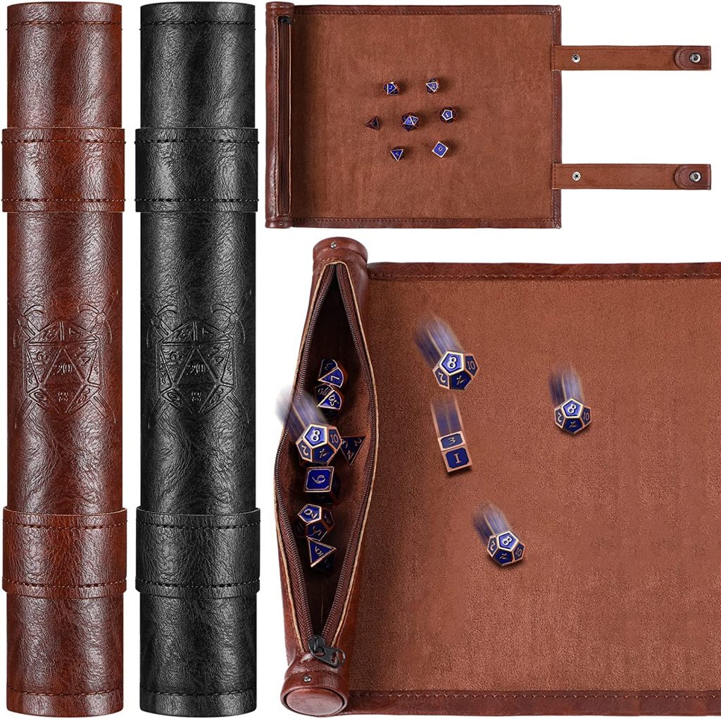 2 Pieces Dice Tray Rolling Mat