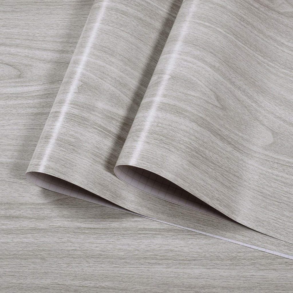Gray Wood Grain Contact Paper Sheet