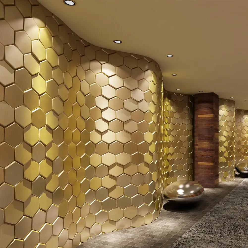 9. Art3d Decorative 3D Wall Panels Faux Leather Tile