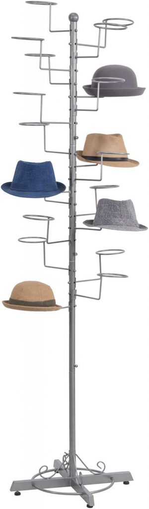 MyGift Freestanding Hat and Wig Rack