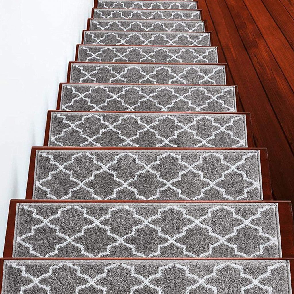 SUSSEXHOME Stair Treads - 100% Polypropylene Carpet Strips for Indoor Stairs
