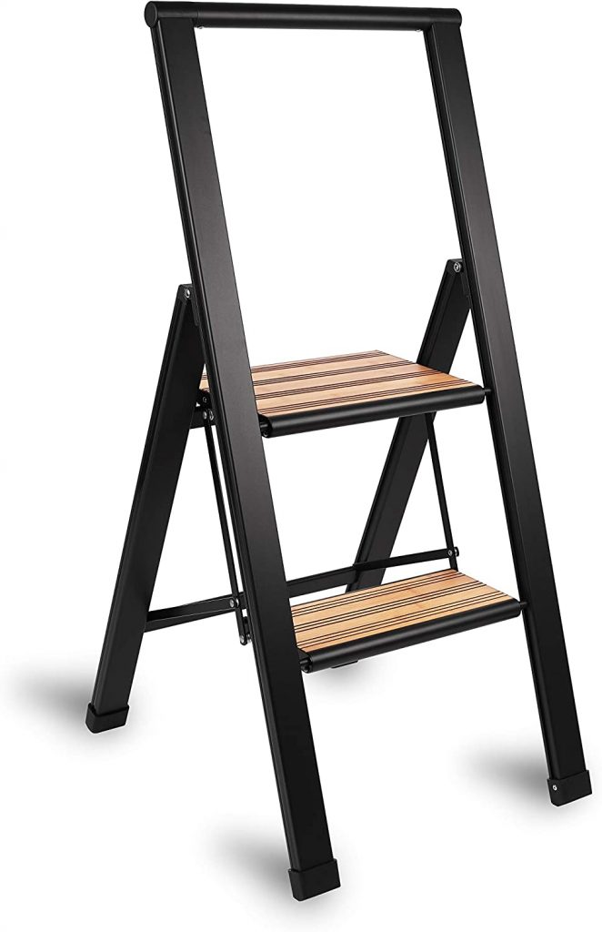 Premium Bamboo Folding Ladder Stool