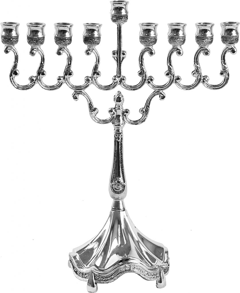 6. Silver Plated Candle Menorah
