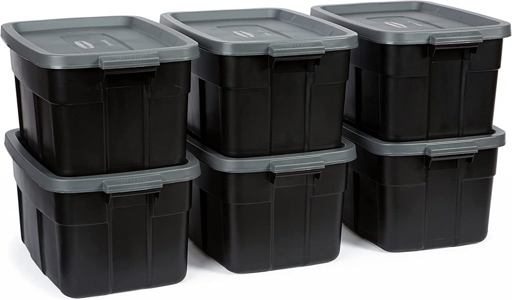 Really Good Stuff® Stackable Storage Tubs With Locking Lids, Large - 2  tubs, 2 lids