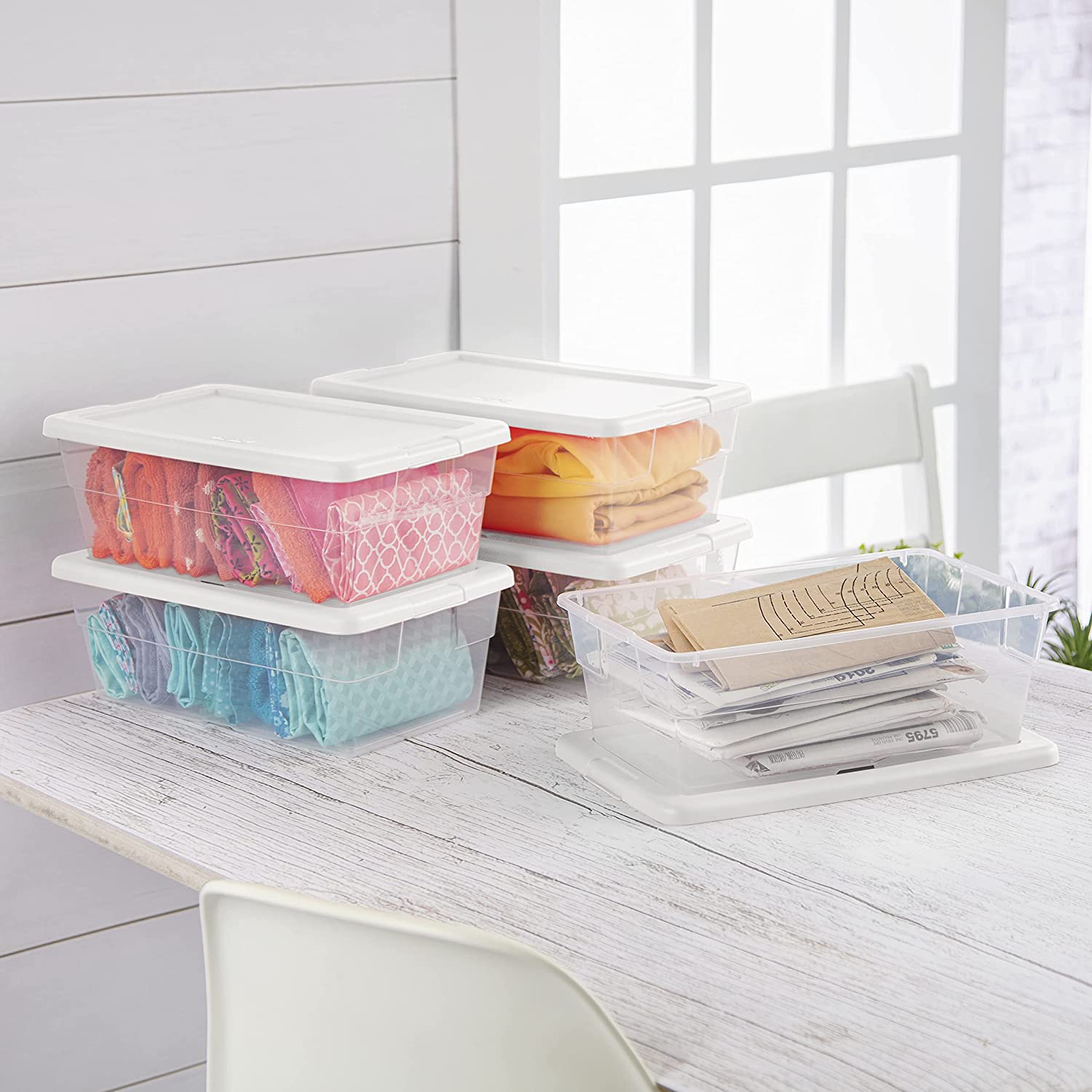 10 Best Stackable Storage Bins For 2024 Storables   Sterilite 6 Quart Clear Plastic Stackable Storage Bin 