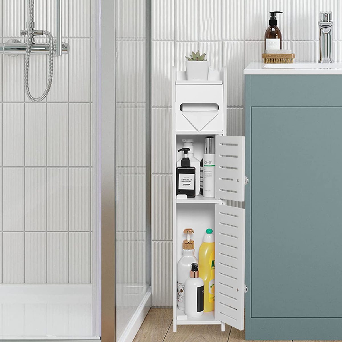 TuoxinEM Small Bathroom Storage Cabinet 1200x1200 