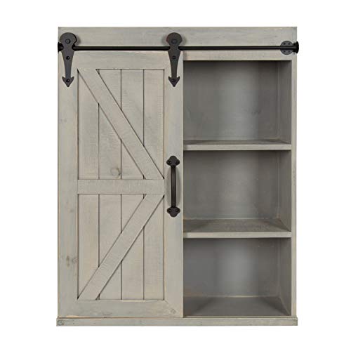 Kate and Laurel Cates Decorative Wood Wall Storage Cabinet
