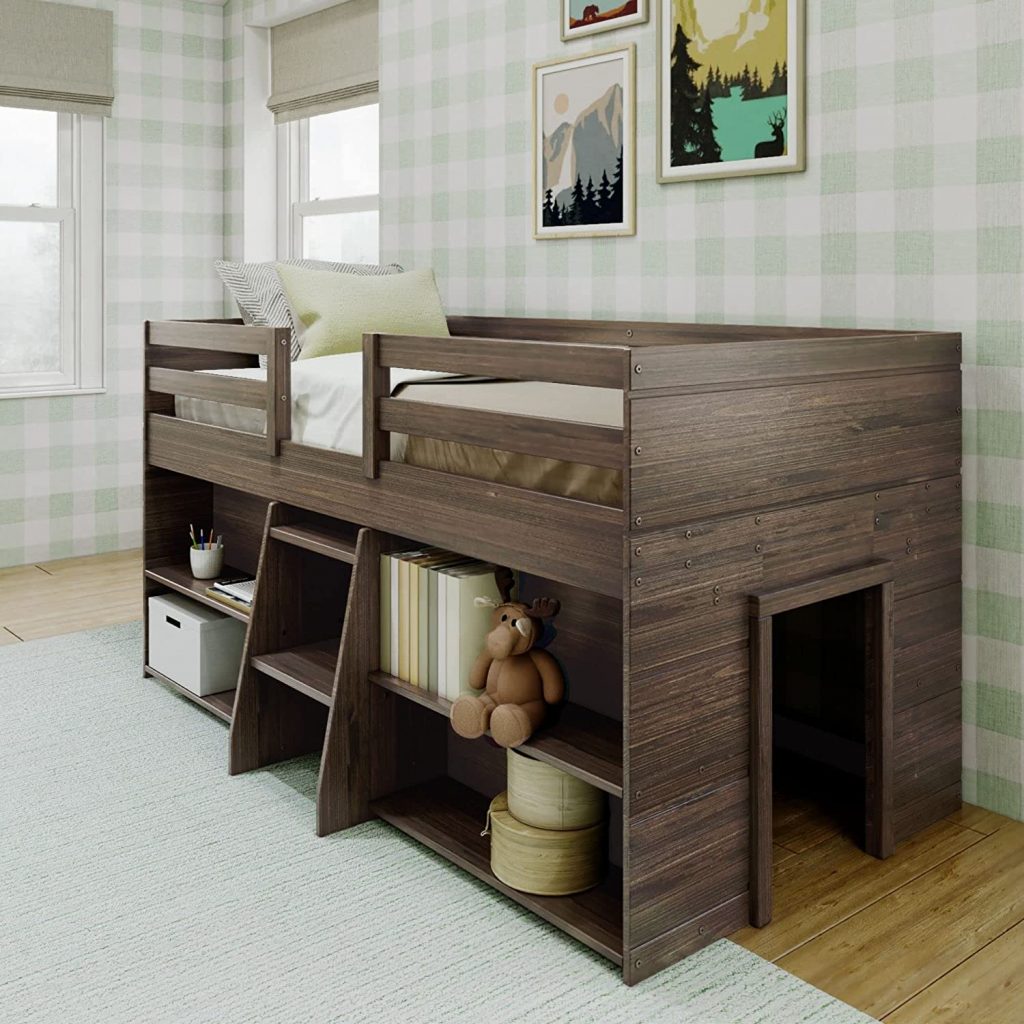 Max & Lily Bookcase Storage Bed