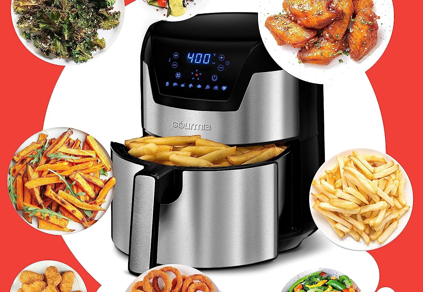 Air Fryer Accessories, Set of 6 Perfect for Most 5.0 Qt and 5QT or Above  Black
