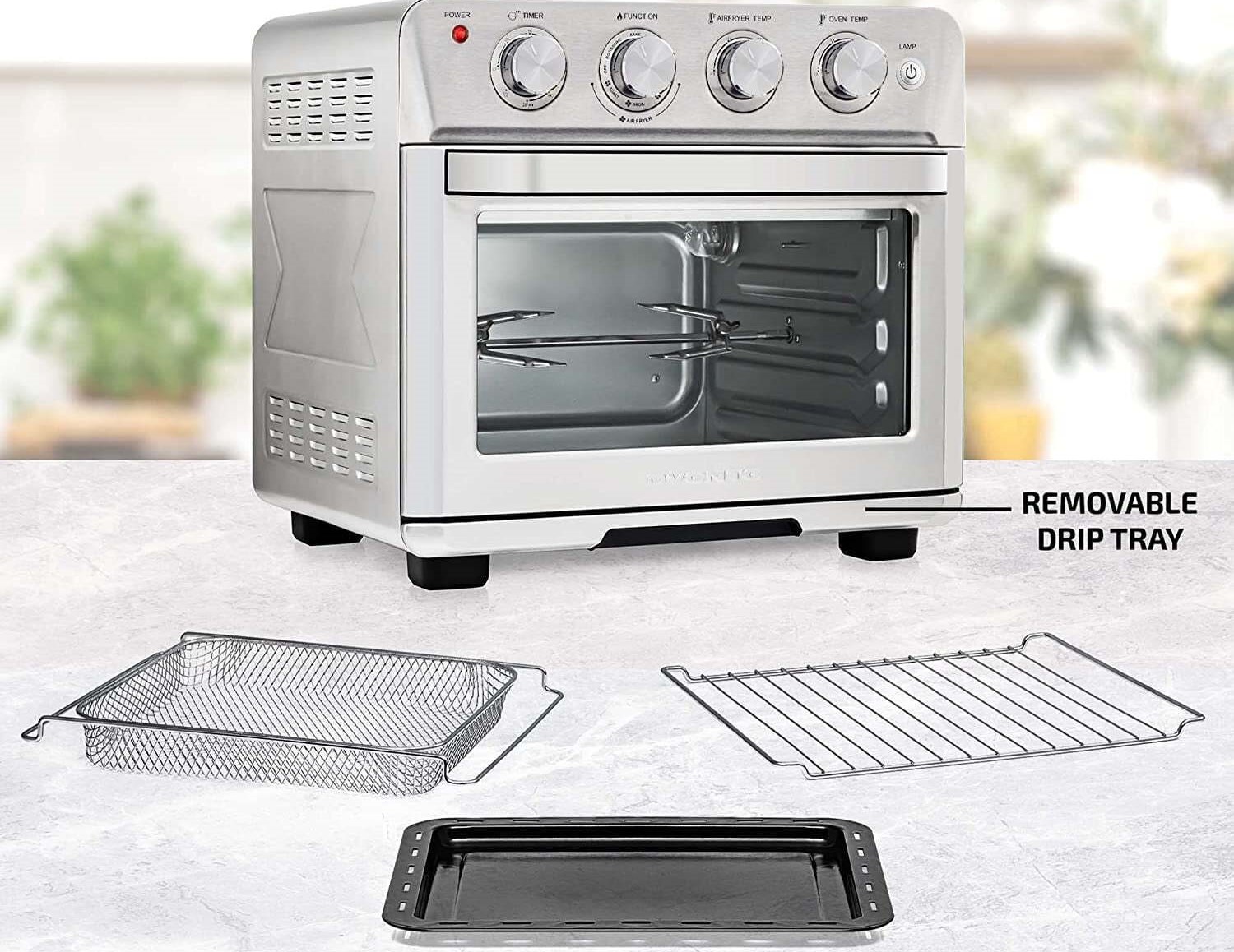 Cuisinart Digital TOA-65 AirFryer Toaster Oven (Silver) w/Tongs