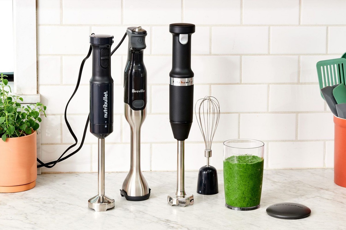 Dominion Electric Multi Purpose Immersion Stick Hand Blender, Powerful 180  Watt Ice Crushing 2-Speed Control One Hand Mixer, Removable Blending Stick