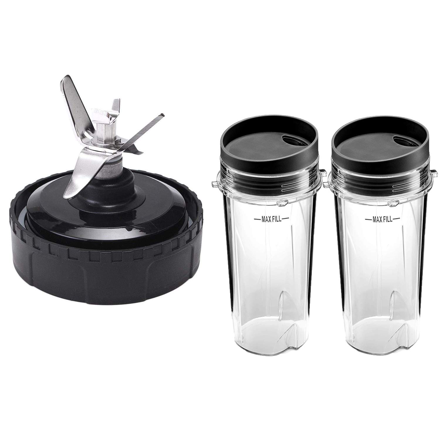 Ninja Blender Replacement 72 oz 9 Cup Pitcher with Blade and Lid (Square)