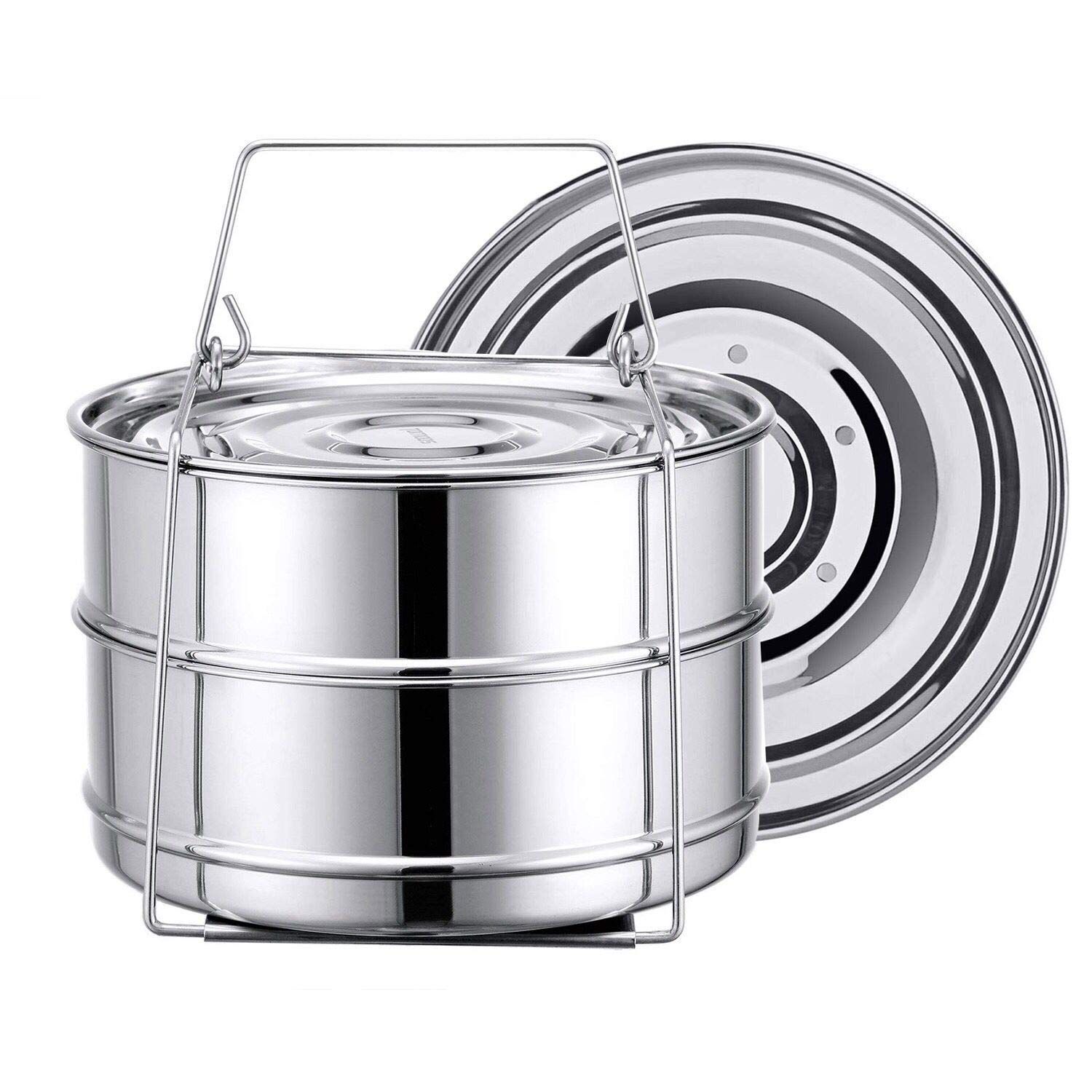 Stackable Steamer Insert Pans with Sling for Instant Pot Accessories